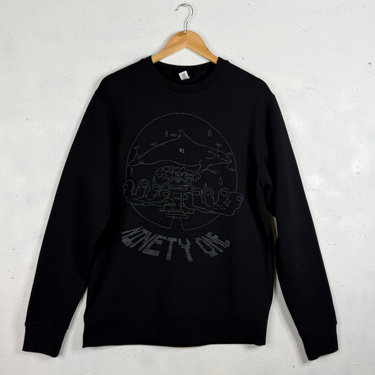 Ninety One Black Dolphin World Crewneck (XS,S,M)